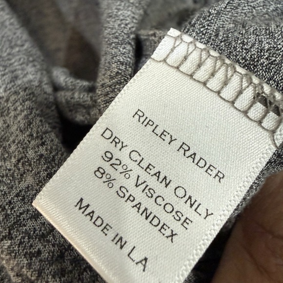 Ripley Rader Womens Sz 1 (XS) Gray Faux Wrap V-Neck Stretch Jumpsuit Taper Leg - Picture 8 of 8